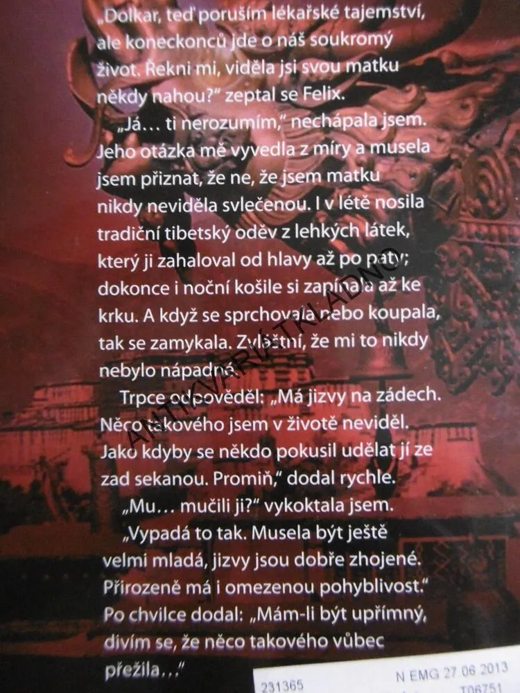 DŮM TIBEŤANKY, FEDERICA DE CESCO, **an