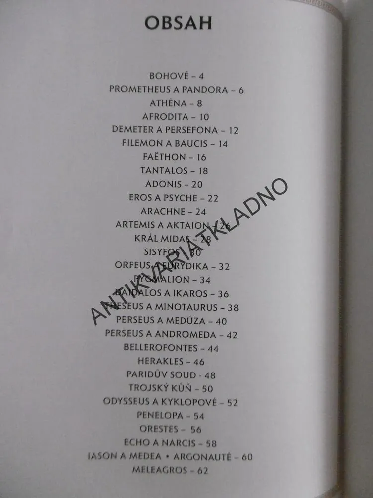 NEJKRÁSNĚJŠÍ ŘECKÉ BÁJE A POVĚSTI, **an