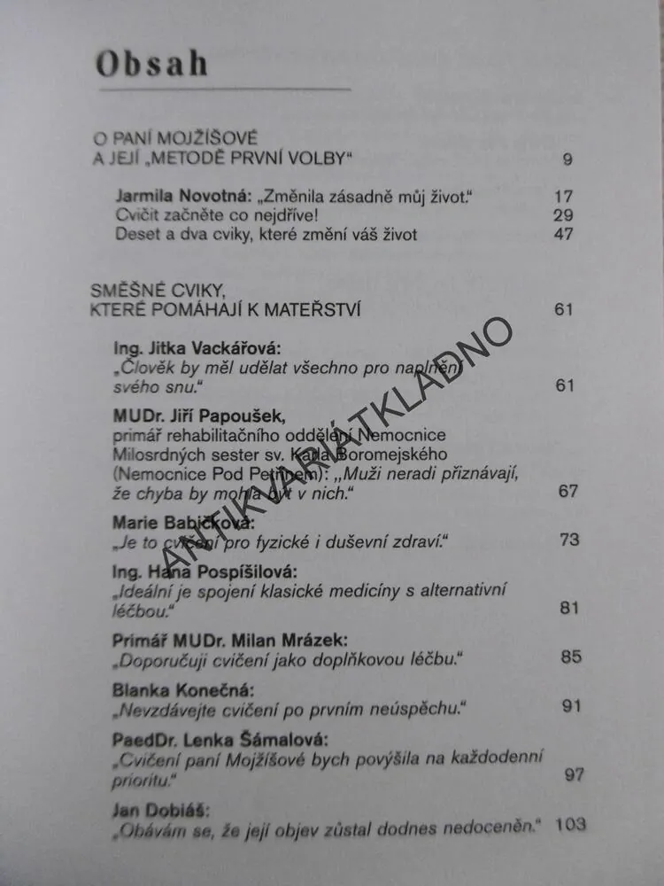 METODA LUDMILY MOJŽÍŠOVÉ, OLGA STRUSKOVÁ, JARMILA NOVOTNÁ, **an