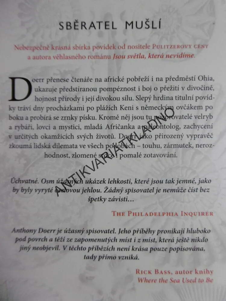 SBĚRATEL MUŠLÍ, ANTHONY DOERR
