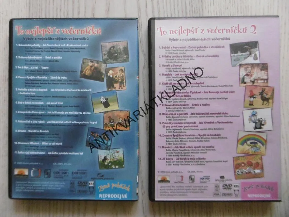 TO NEJLEPŠÍ Z VEČERNÍČKŮ 1-2, DVD FILM POHÁDKA