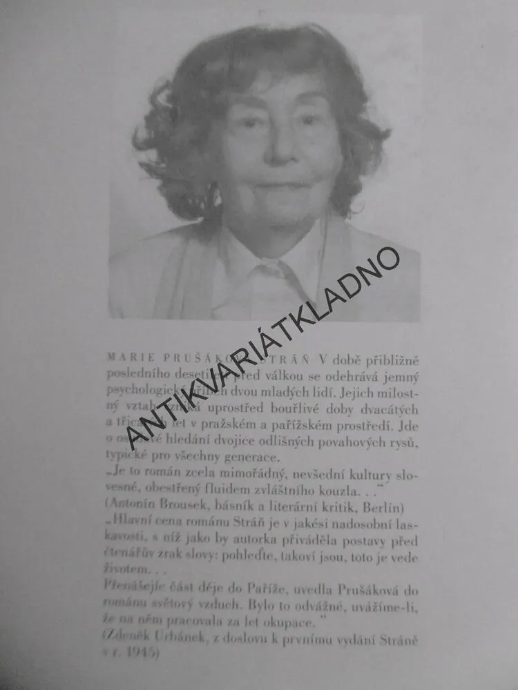 STRÁŇ, MARIE PRUŠÁKOVÁ, **an