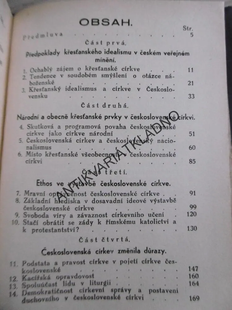 DUCHOVNÍ IDEÁLY ČESKOSLOVENSKÉ CÍRKVE, FRANTIŠEK M. HNÍK, **an
