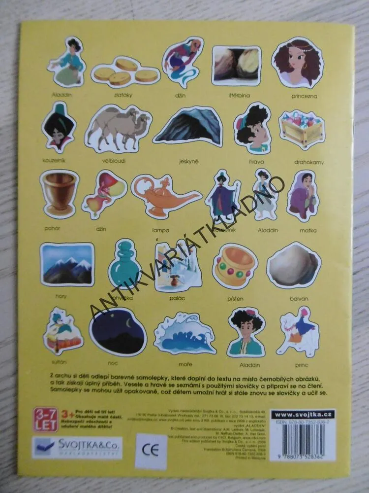 POHÁDKY SE SAMOLEPKAMI, ALADDIN A KOUZELNÁ LAMPA, VČETNĚ SAMOLEPEK