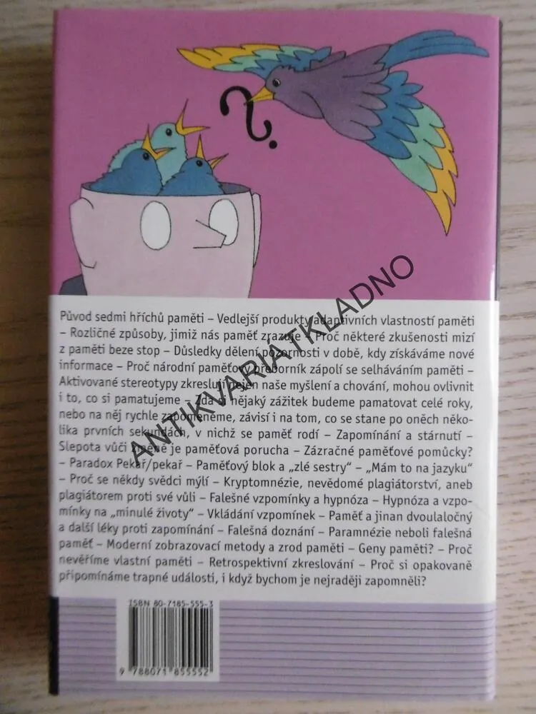 SEDM HŘÍCHŮ PAMĚTI, DANIEL L. SCHACTER, **an