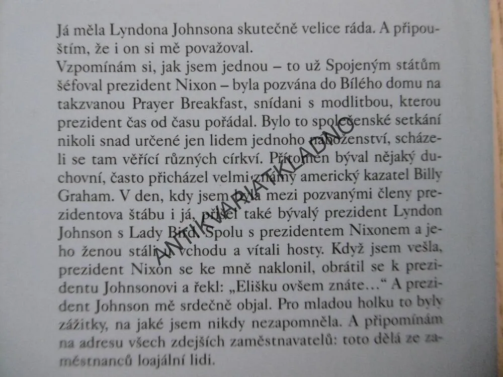 PĚT AMERICKÝCH PREZIDENTŮ, ČESKÁ BABIČKA A JÁ, ELIŠKA HAŠKOVÁ COOLIDGE, **an