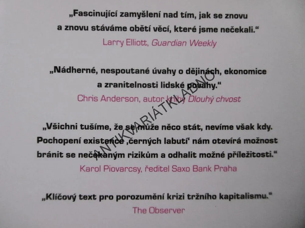 ČERNÁ LABUŤ, NASSIM NICHOLAS TALEB, **an