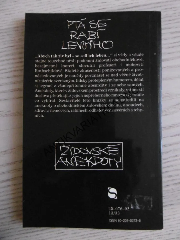 PTÁ SE RABÍ LEVIHO, ŽIDOVSKÉ ANEKDOTY, AUGUSTIN KNESL, RUDOLF FRANĚK, **an