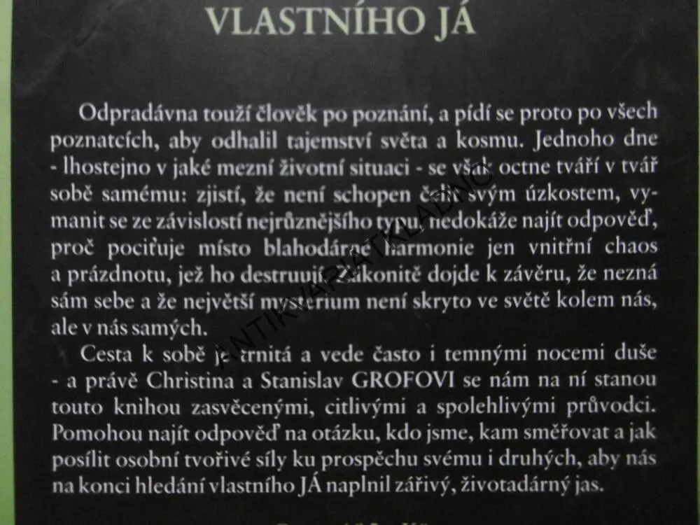 NESNADNÉ HLEDÁNÍ VLASTNÍHO JÁ, RŮST OSOBNOSTI POMOCÍ TRANSFORMAČNÍ KRIZE, STANISLAV A CHRISTINA GROFOVI, **an
