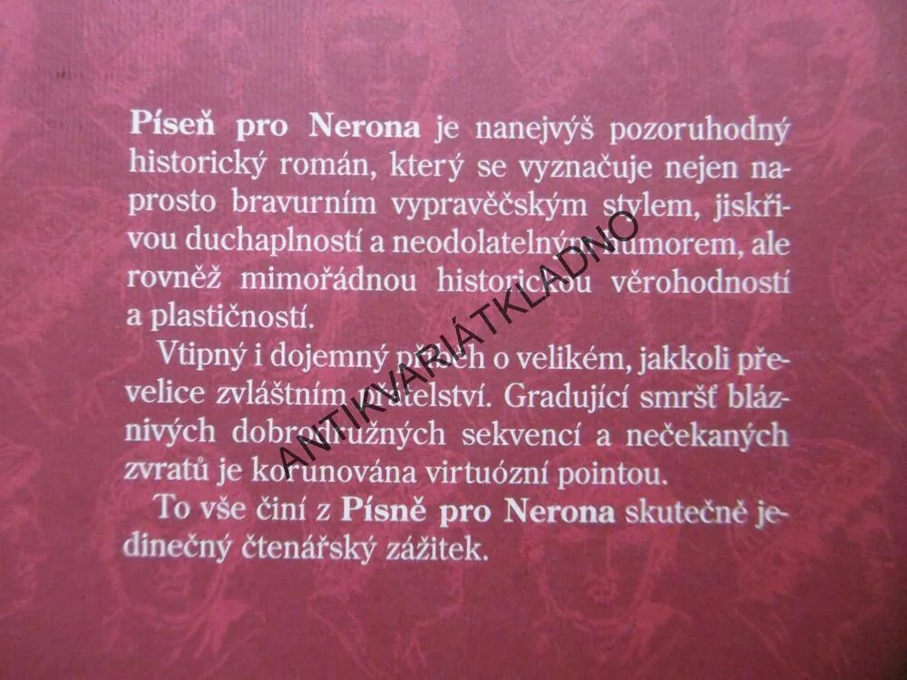 PÍSEŇ PRO NERONA, THOMAS HOLT, **an