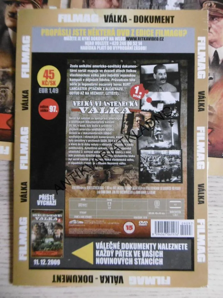 VELKÁ VLASTENECKÁ VÁLKA 1-10, DVD FILM DOKUMENT