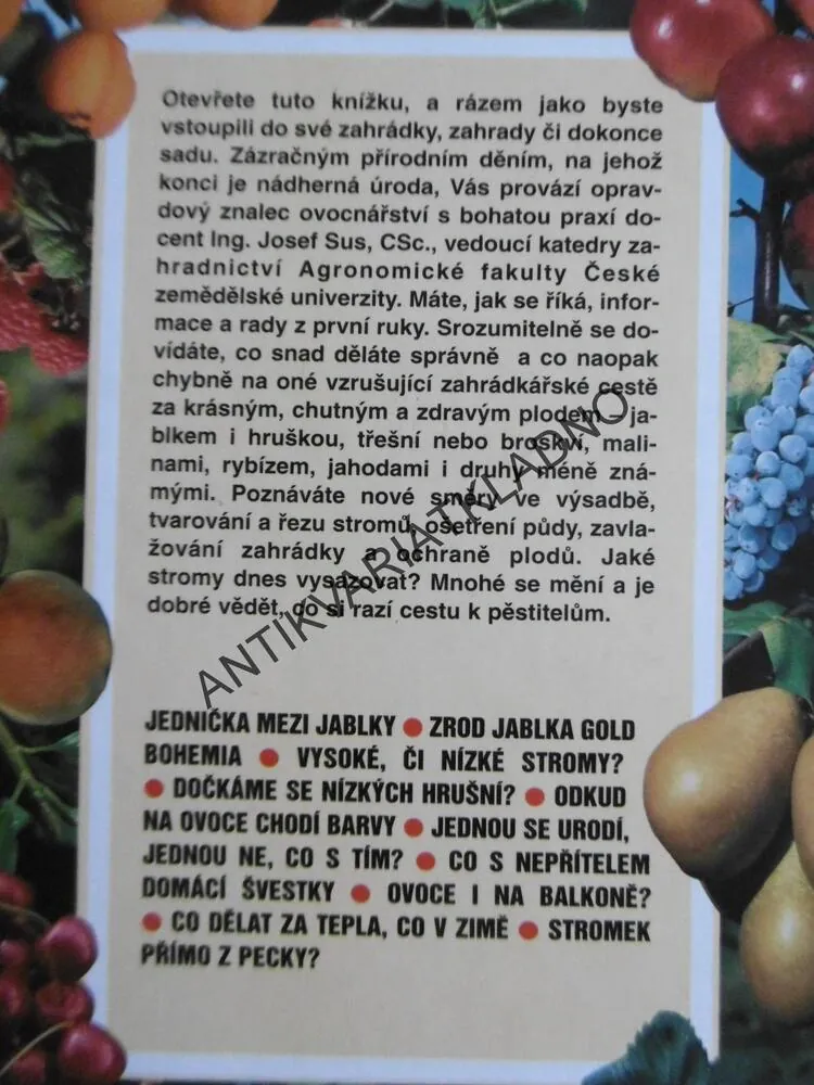 365 DNŮ S OVOCEM, JOSEF SUS, **an