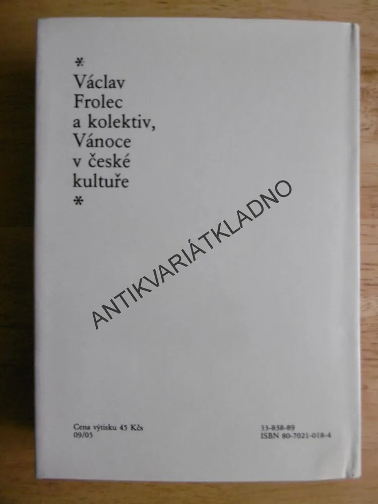 VÁNOCE V ČESKÉ KULTUŘE, FROLEC, 1988