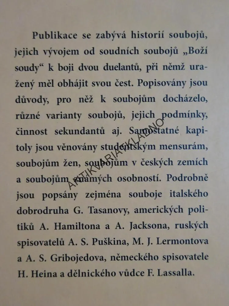 KNIHA O SOUBOJÍCH, VLADIMÍR DOLÍNEK, **an