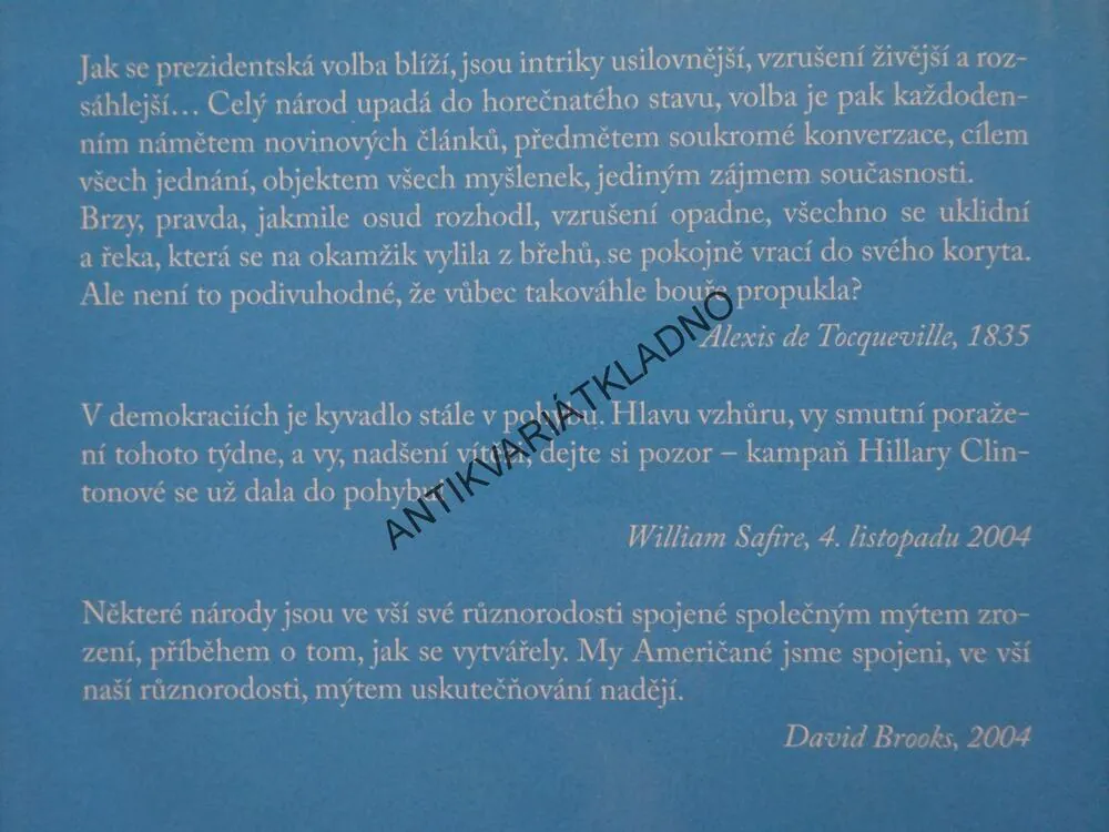SVĚT ZVANÝ AMERIKA, O VOLBÁCH A NEJEN O NICH, JIŘINA RYBÁČKOVÁ, **an