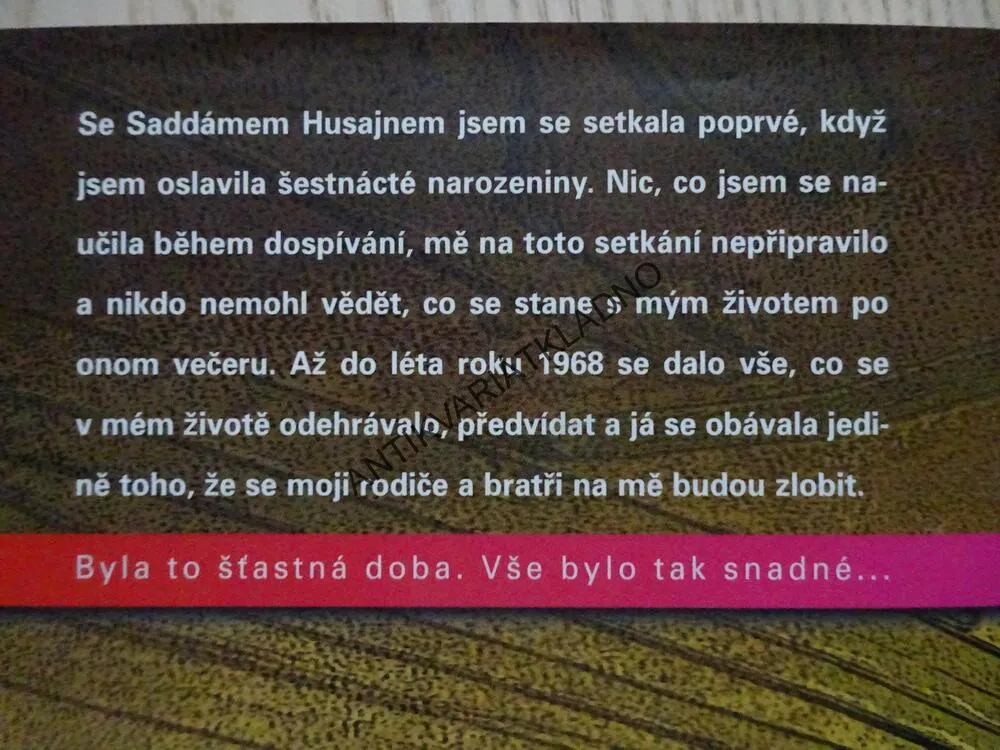 MŮJ ŽIVOT SE SADDÁMEM HUSAJNEM, PARISULA LAMPSOSOVÁ, LENA KATARINA SWANBERGOVÁ, **an