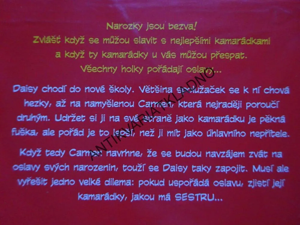 NAROZENINY, JACQUELINE WILSONOVÁ, **an