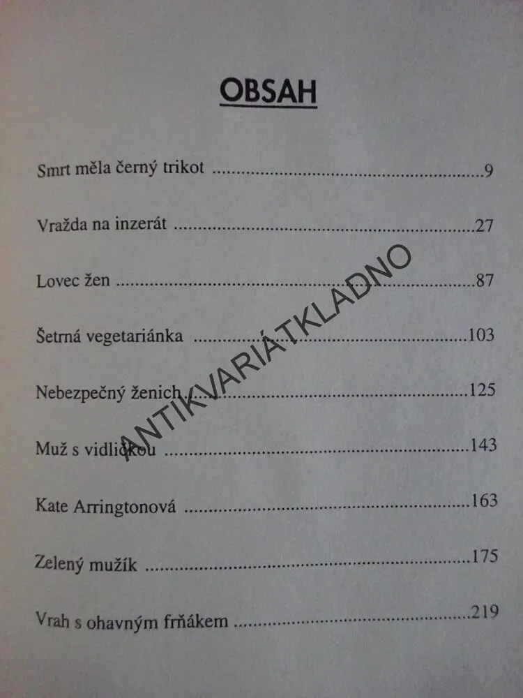 SMRT MĚLA ČERNÝ TRIKOT, V. P. BOROVIČKA, **an