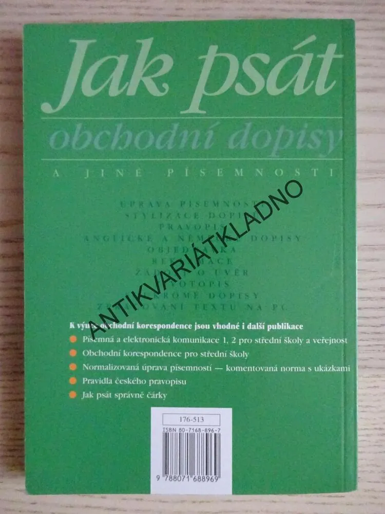 JAK PSÁT OBCHODNÍ DOPISY A JINÉ PÍSEMNOSTI, PRO STŘEDNÍ ŠKOLY I ŠIROKOU VEŘEJNOST, **an
