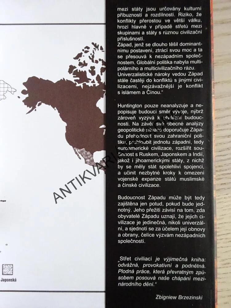 STŘET CIVILIZACÍ, BOJ KULTUR A PROMĚNA SVĚTOVÉHO ŘÁDU, SAMUEL P. HUNTINGTON, **an