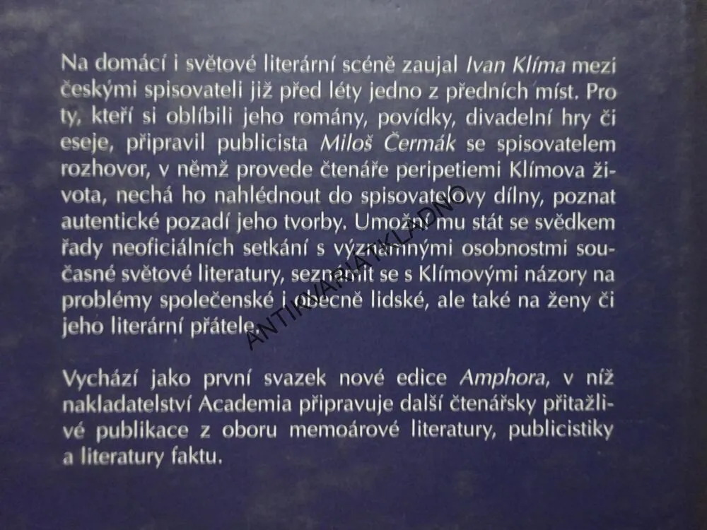 LÁSKY A ŘEMESLA IVANA KLÍMY, MILOŠ ČERMÁK, IVAN KLÍMA, **an
