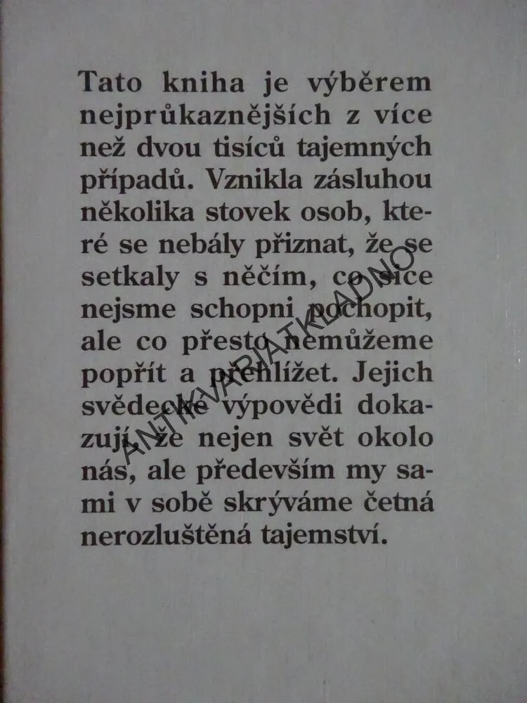 SETKÁNÍ S TAJEMNEM, ARNOŠT VAŠÍČEK, **an