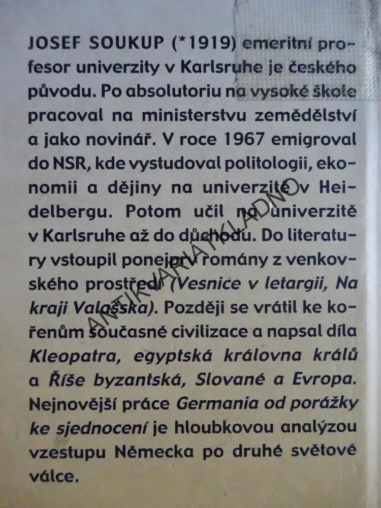 GERMANIA OD PORÁŽKY KE SJEDNOCENÍ, JOSEF SOUKUP, **an