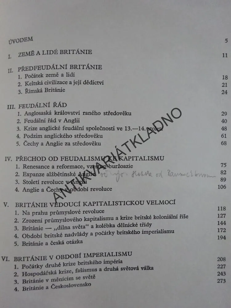 DĚJINY BRITÁNIE, JOSEF POLIŠENSKÝ, ANGLIE, **an