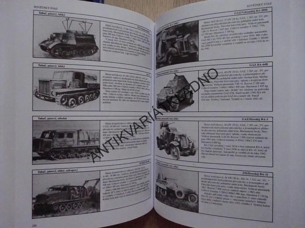 ENCYKLOPEDIE HISTORICKÝCH VOJENSKÝCH VOZIDEL, BART VANDERVEEN, **an