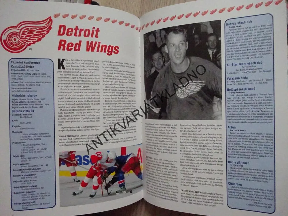 KLUBY NHL 2005, KAREL KNAP, LEDNÍ HOKEJ, **an