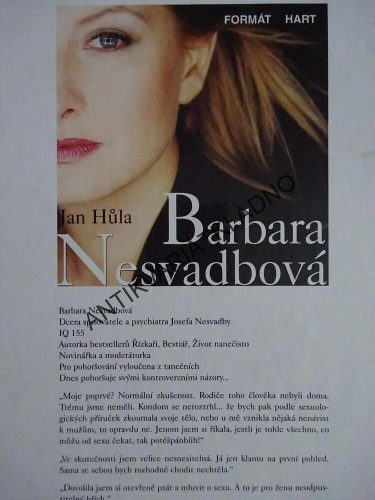 BARBARA NESVADBOVÁ U ZPOVĚDI, JAN HŮLA, **an
