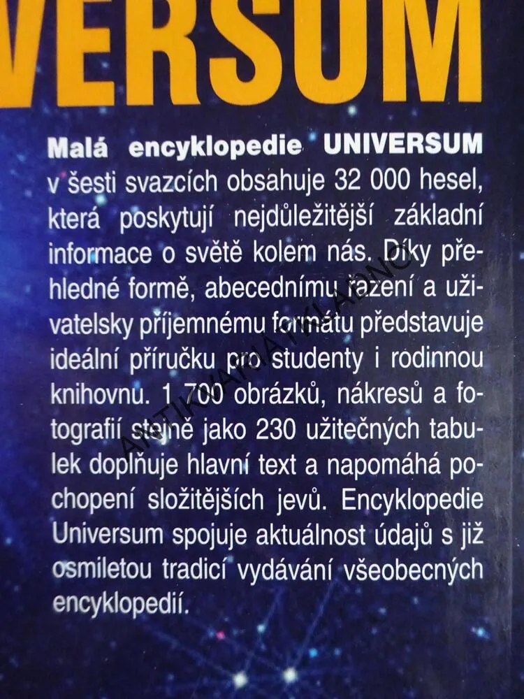 MALÁ ENCYKLOPEDIE, UNIVERSUM, 1-6, **an