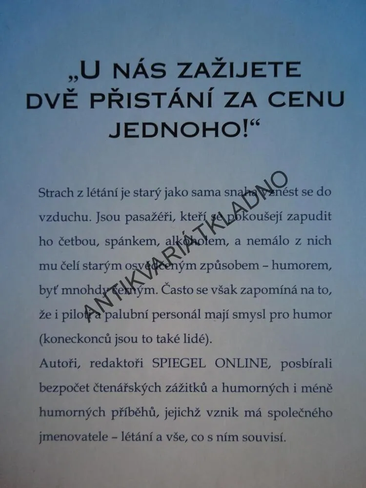 LITUJI, MINULI JSME PŘISTÁVACÍ DRÁHU, ANTJE BLINDAOVÁ, STEPHAN ORTH, **an