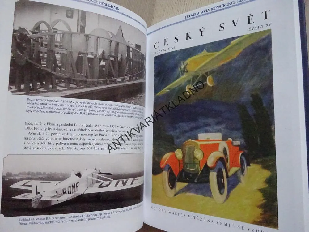 LETADLA AVIA, KONSTRUKCE BENEŠ-HAJN, MARCEL SEZEMSKÝ, **an