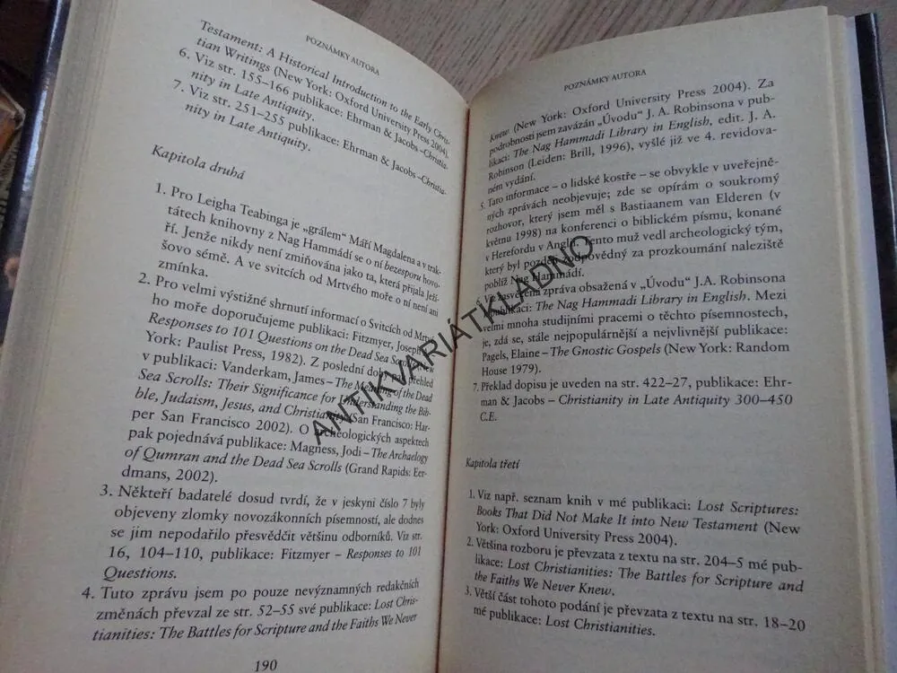ŠIFRA MISTRA LEONARDA, PRAVDA A SMYŠLENKY, BART D. EHRMAN, **an