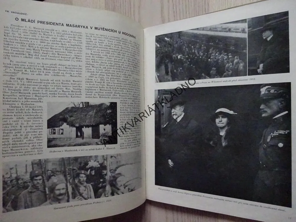 PAMÁTNÍK SVĚTOZORA K 80. NAROZENINÁM PRVNÍHO PRESIDENTA ČESKOSLOVENSKÉ REPUBLIKY T. G. MASARYKA, **an