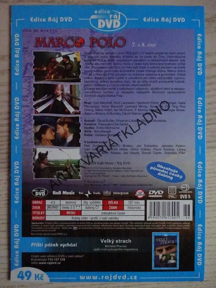 MARCO POLO, 1.-8. ČÁST, DVD FILM