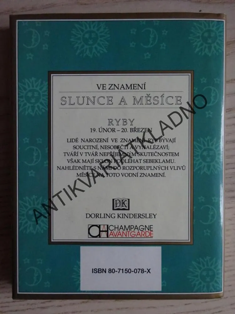 VE ZNAMENÍ SLUNCE A MĚSÍCE, RYBY, HOROSKOP, JULIA A DEREK PARKEROVI, **an