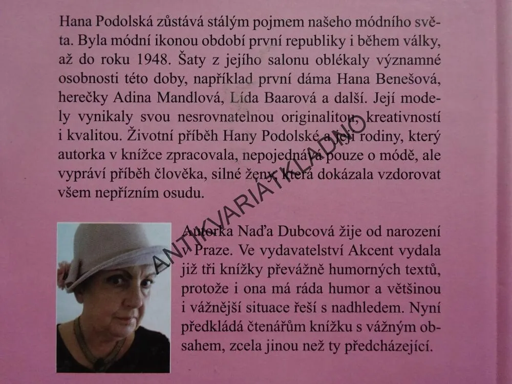 HANA PODOLSKÁ VE VÍRU DĚJIN, NAĎA DUBCOVÁ, **an