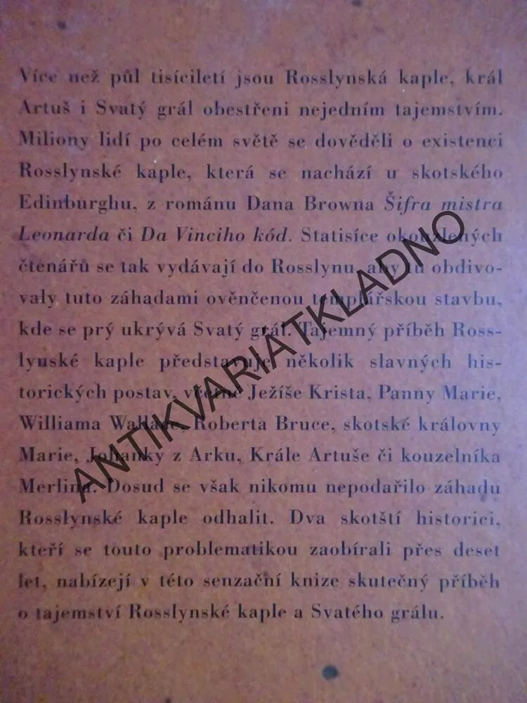 TAJEMSTVÍ ROSSLYNSKÉ KAPLE A SVATÝ GRÁL, MARK OXBROW, IAN ROBERTSON, **an