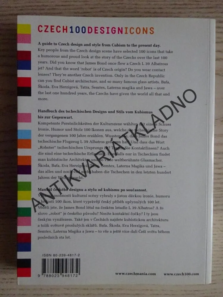 CZECH 100 DESIGN ICONS, ČESKÉ DESIGNOVÉ IKONY, TEREZA BRUTHANSOVÁ, JAN KRÁLÍČEK, **an