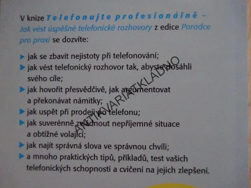 TELEFONUJTE PROFESIONÁLNĚ, HOLGER BACKWINKEL, PETER STURTZ, **an