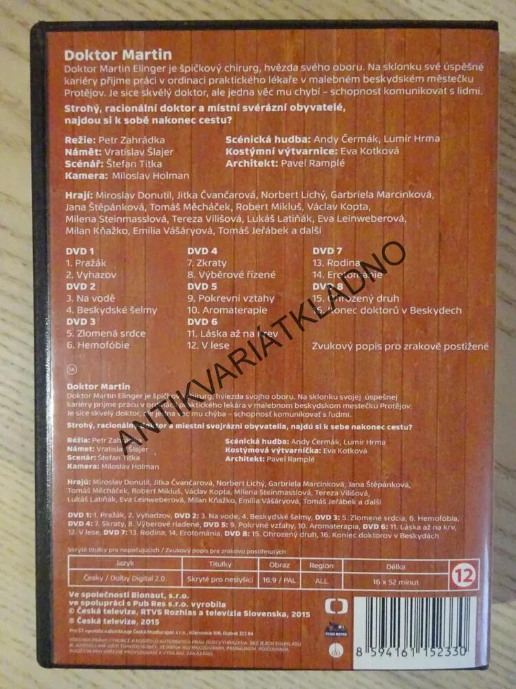 DOKTOR MARTIN, DVD FILM ČR, 8 DVD