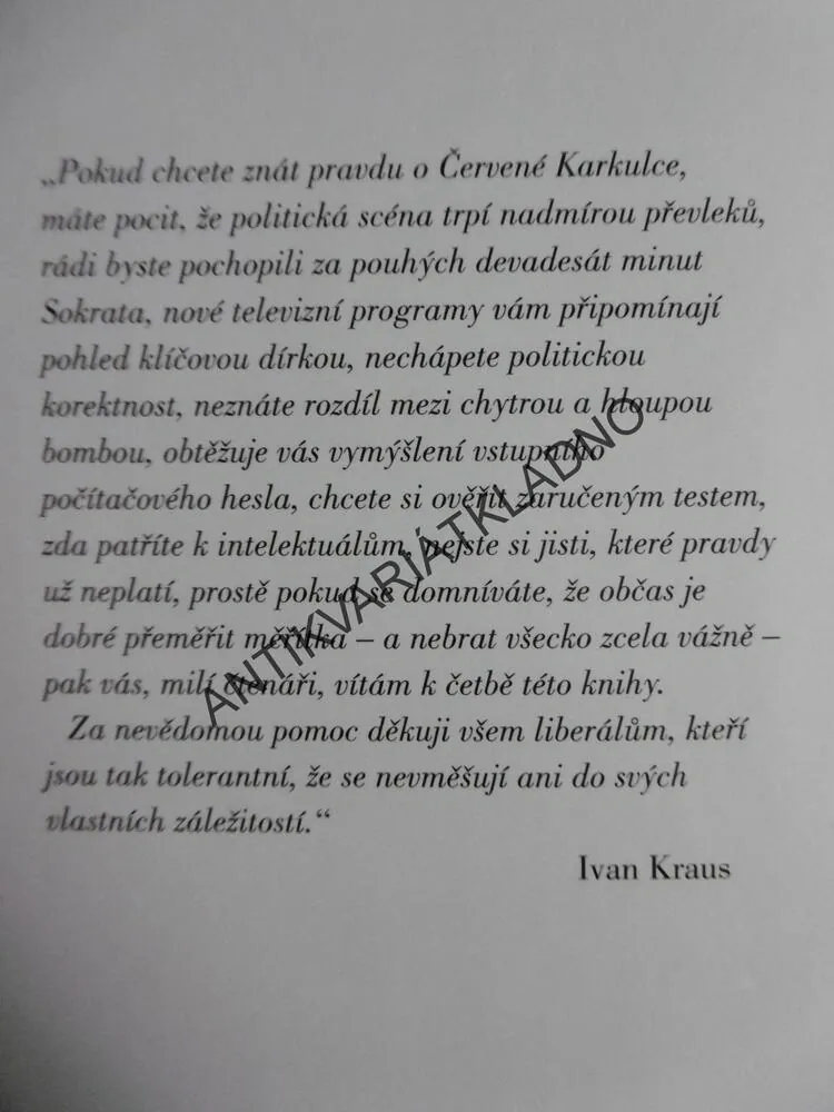 MUŽ NA VLASTNÍ STOPĚ, IVAN KRAUS, ADOLF BORN, **an