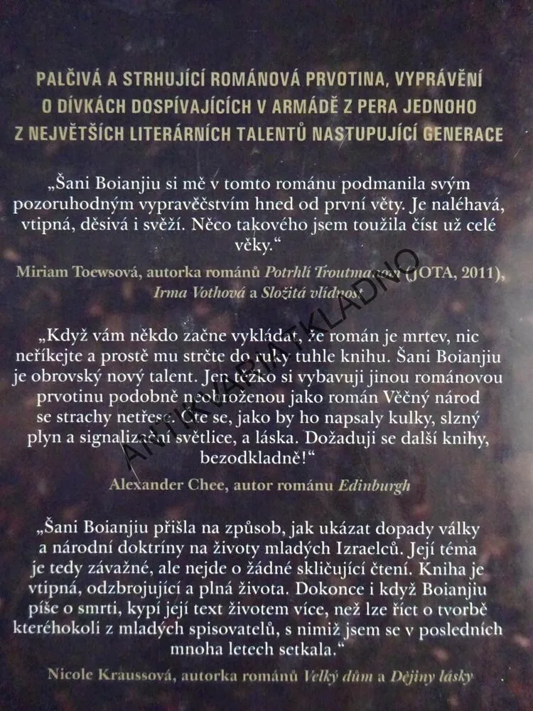 VĚČNÝ NÁROD SE STRACHY NETŘESE, ŠANI BOIANJIU, **an