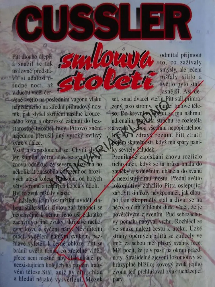 SMLOUVA STOLETÍ, CLIVE CUSSLER, **an