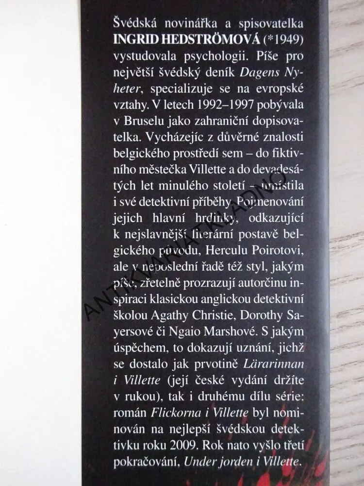 VRAŽDY VE VILLETTE, INGRID HEDSTRÖM, **an