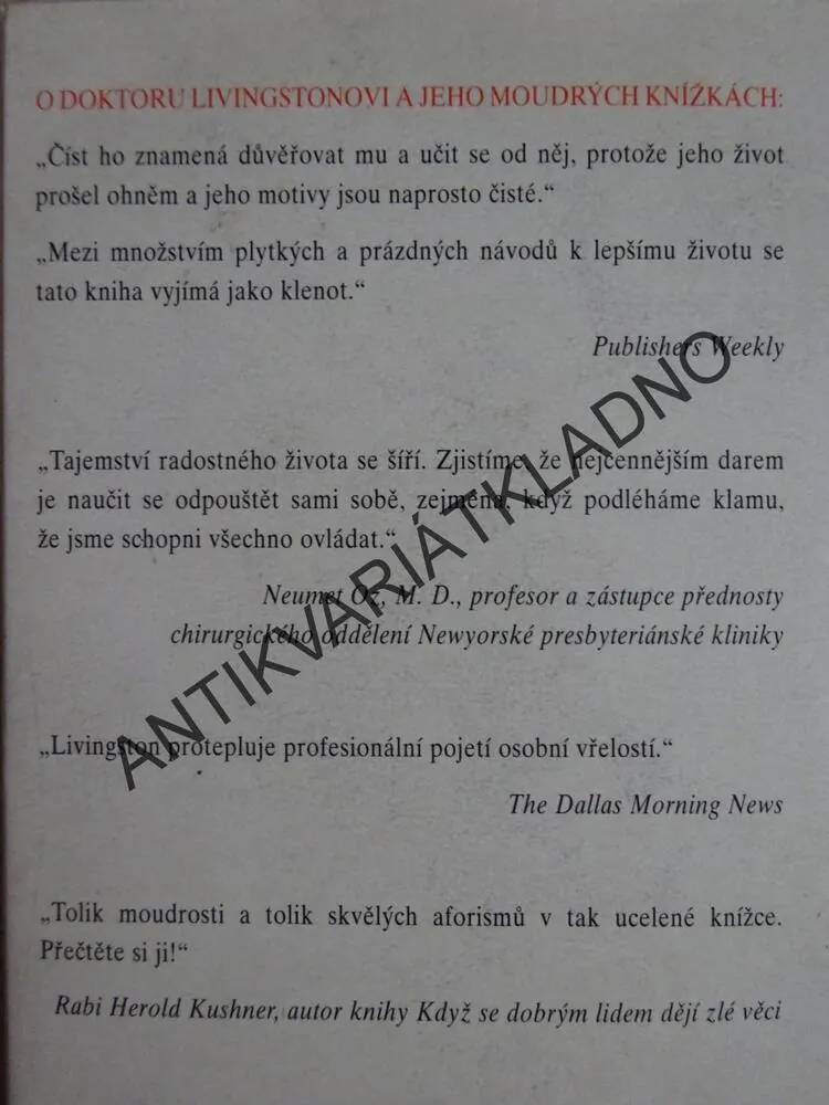 NAŠE ŽIVOTY OVLÁDAJÍ PARADOXY, DALŠÍCH TŘICET PRAVD, GORDON LIVINGSTON, **an