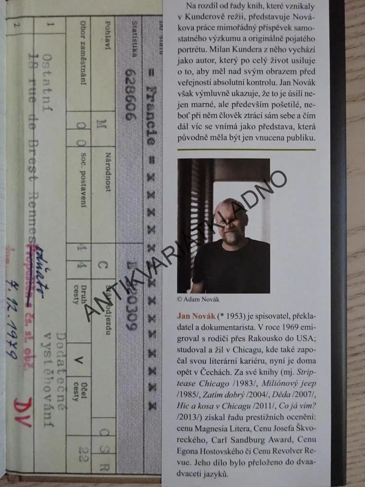 KUNDERA, ČESKÝ ŽIVOT A DOBA, JAN NOVÁK, **an