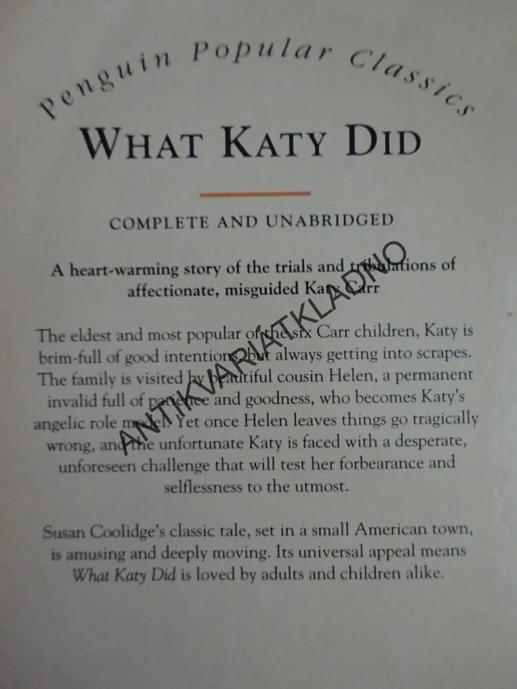WHAT KATY DID, SUSAN COOLIDGE, ANGLICKY, **an